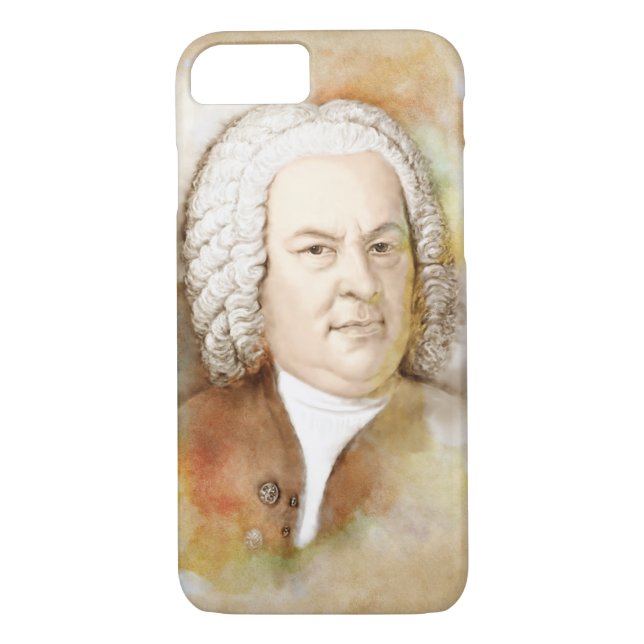 Johann Sebastian Bach im Aquarell Stil Case-Mate iPhone Hülle (Rückseite)