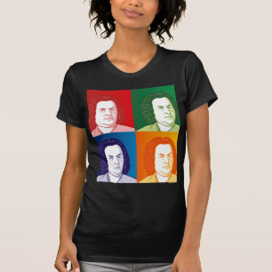 Johann Sebastian Bach im Cartoon Stil T-Shirt