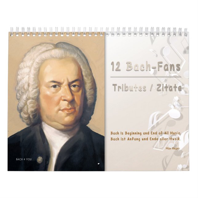 Johann Sebastian Bach Kalender + Zitate/Tributes (Titelbild)