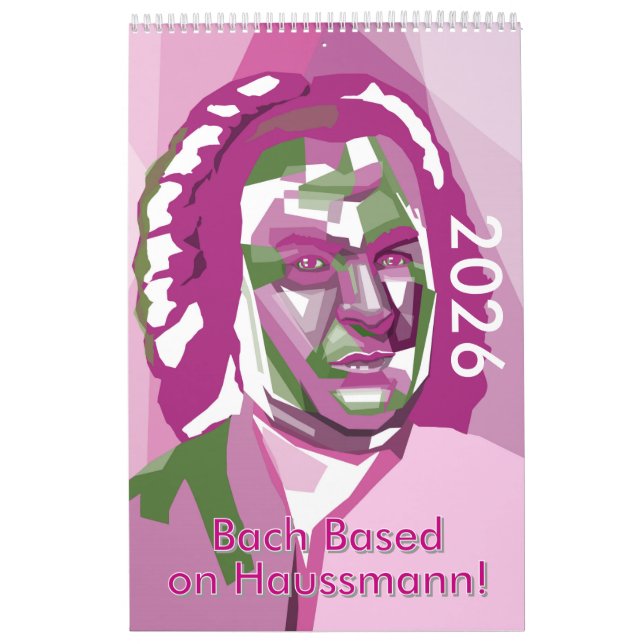 Johann Sebastian Bach, moderner Kalender 2026 (Titelbild)