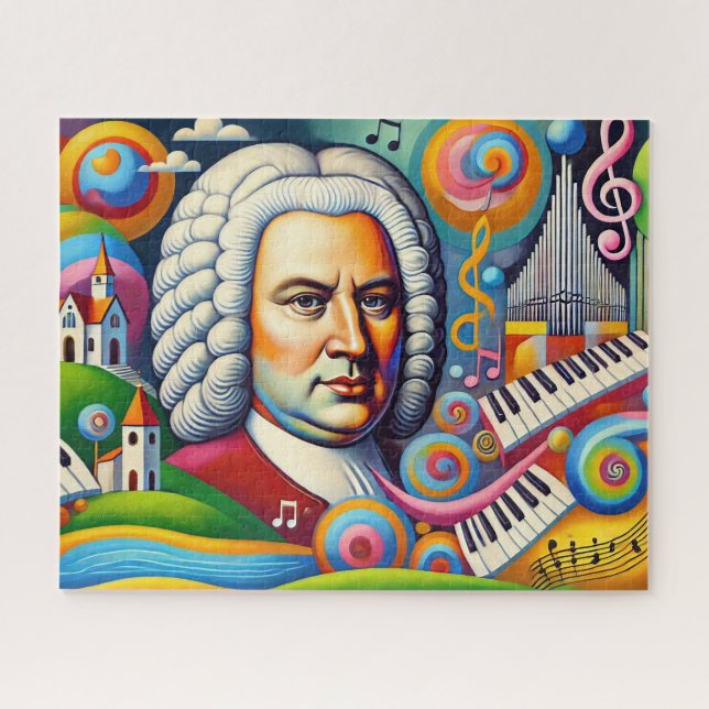 Johann Sebastian Bach Portrait (Horizontal)