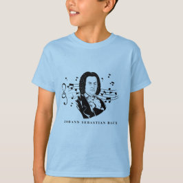 Johann Sebastian Bach Portrait and Bust with Notes T-Shirt