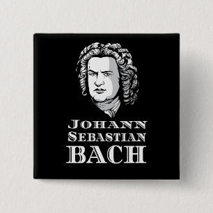 Johann Sebastian Bach Portrait Button