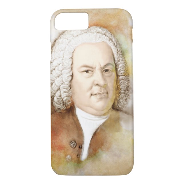 Johann Sebastian Bach Portrait in Beige Case-Mate iPhone Hülle (Rückseite)