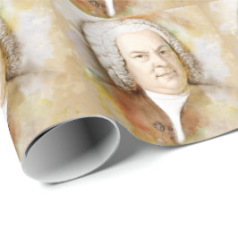 Johann Sebastian Bach Portrait in Beige Geschenkpapier