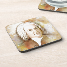 Johann Sebastian Bach Portrait in Beige Untersetzer
