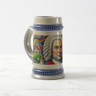 Johann Sebastian Bach: Portrait in einem modernen  Bierglas