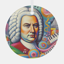 Johann Sebastian Bach Portrait Ornament Aus Glas