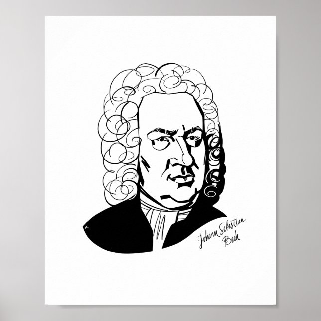 Johann Sebastian Bach Poster (Vorne)