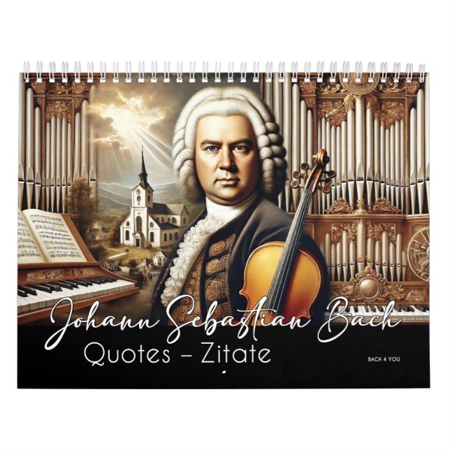 Johann Sebastian Bach Quotes und Portraits Kalender (Titelbild)