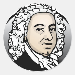 Johann Sebastian Bach Runder Aufkleber