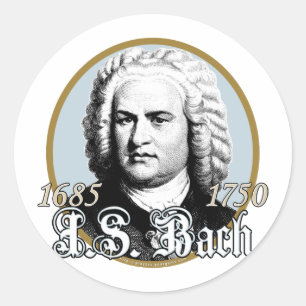 Johann Sebastian Bach Runder Aufkleber