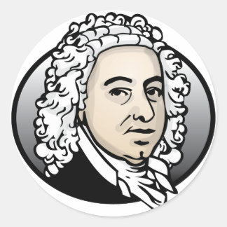 Johann Sebastian Bach Runder Aufkleber