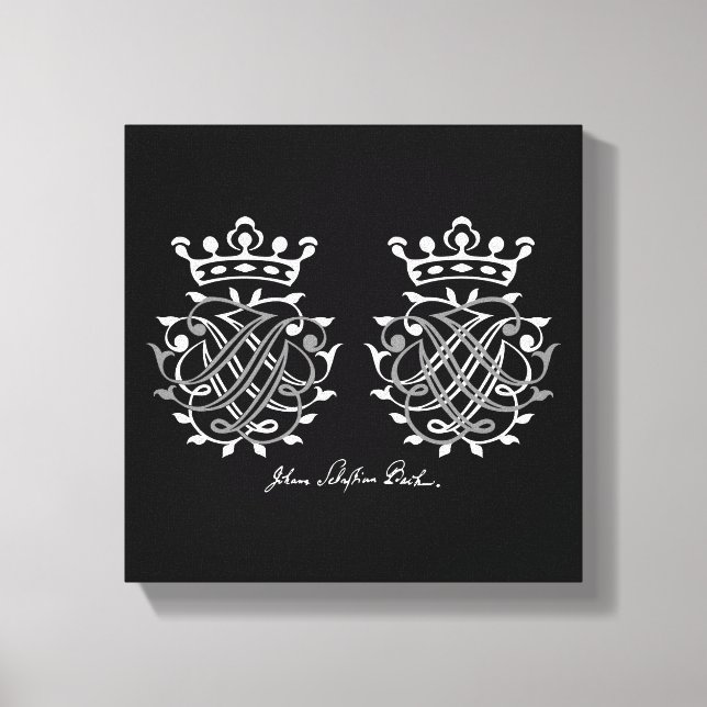 Johann Sebastian Bach seal on canvas Leinwanddruck (Vorderseite)
