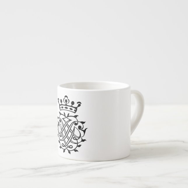 Johann Sebastian Bach Siegel Wappen Monogram Insig Espressotasse (Vorderseite Rechts)