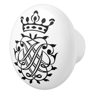 Johann Sebastian Bach Siegel Wappen Monogram Insig Keramikknauf