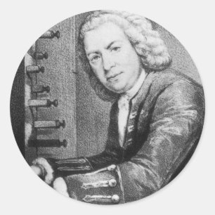 Johann Sebastian Bach Stuff Runder Aufkleber