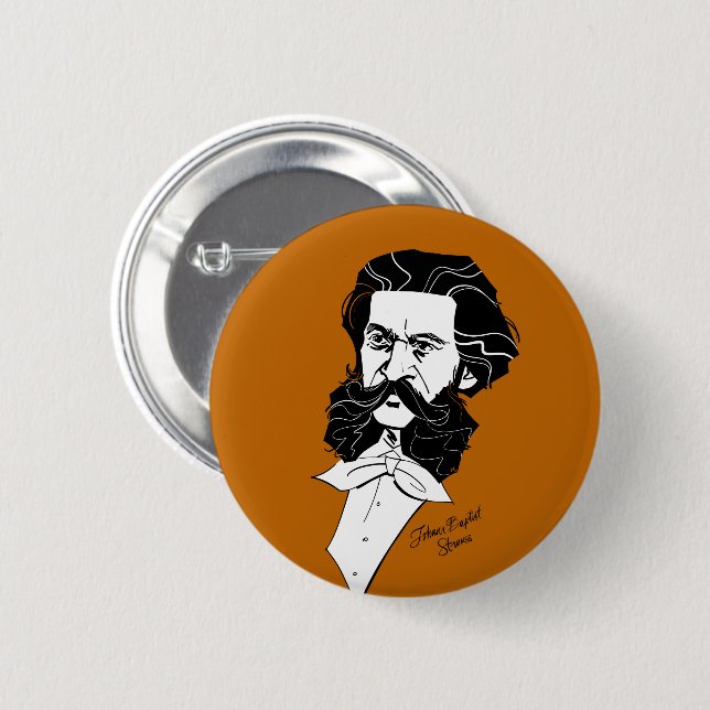 Johann Strauß Jr. Button (Vorne & Hinten)