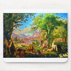 Johann Wenzel Peter Adam und Eve in Garden von Ede Mousepad