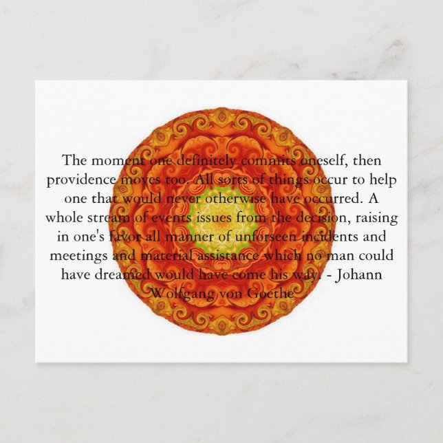 Johann Wolfgang von Goethe QUOTATION Einladungspostkarte (Vorderseite)