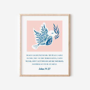 Johannes 14:27 Bibelvers christliche Kunst Poster