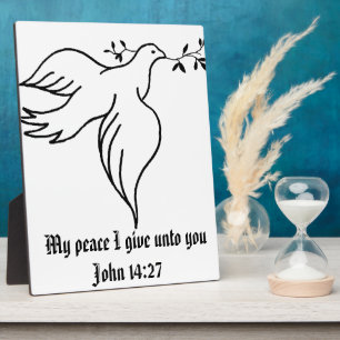 Johannes 14:27 Bibelvers Religion Christentum Taub Fotoplatte