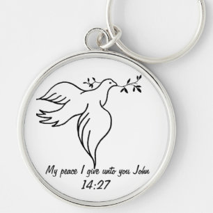 Johannes 14:27 Bibelvers Religion Christentum Taub Schlüsselanhänger