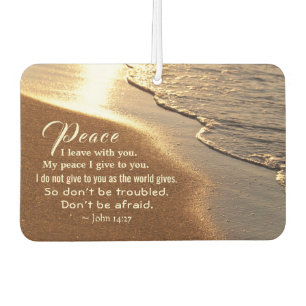 Johannes 14:27 Jesus Worte: "Friede, den ich mit d Autolufterfrischer