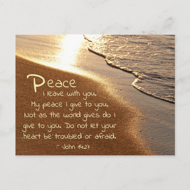 Johannes 14:27 Jesus Worte: "Friede, den ich mit d Postkarte (Vorderseite)