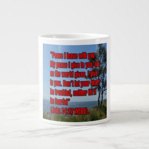 Johannes 14:27 WEBU Mug Jumbo-Tasse