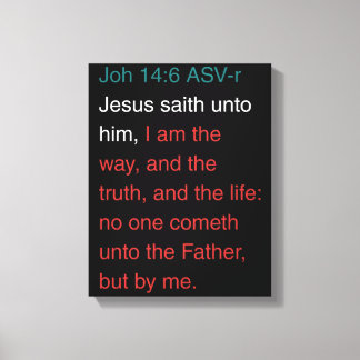 Johannes 14:6 ASV Leinwanddruck | Christliche Wand