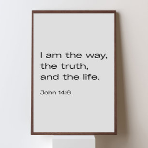 Johannes 14:6 – Minimalistischer Bibelvers  Poster