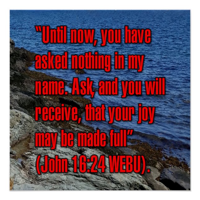 Johannes 16:24 WEBU Poster (Vorderseite)