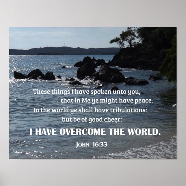 Johannes 16:33 Dies alles, was ich zu euch gesproc Poster (Vorne)