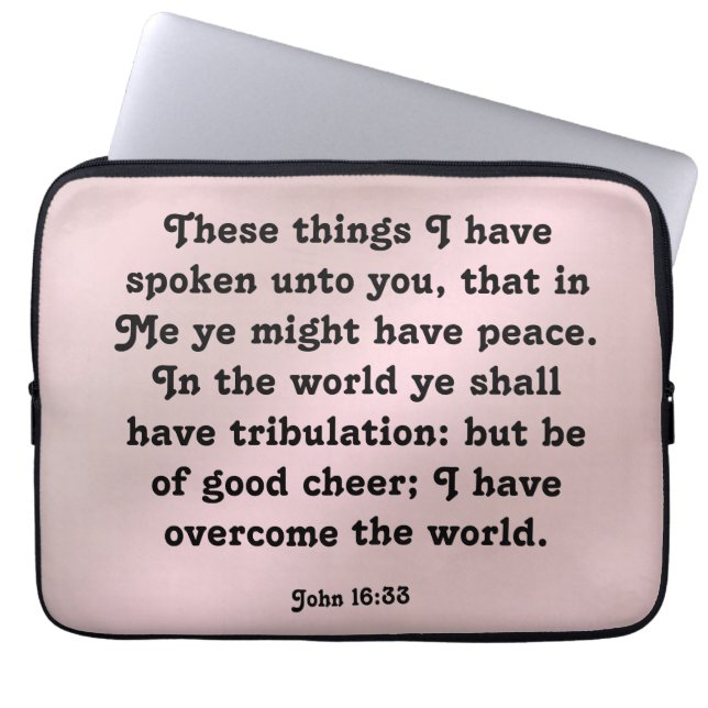 Johannes 16:33 laptopschutzhülle (Vorderseite)