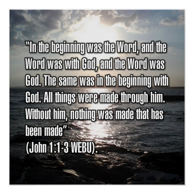 Johannes 1:1-3 WEBU Poster (Vorderseite)