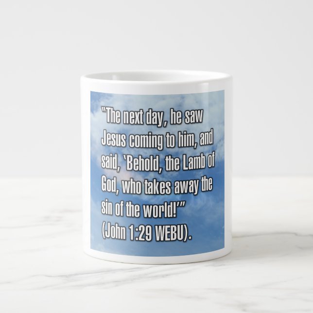 Johannes 1:29 WEBU Tasse (Vorderseite)