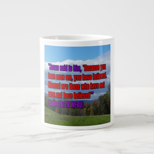 Johannes 20:29 WEBU Tasse (Vorderseite)