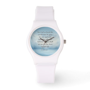 Johannes 3:16 Bibelvers Bild Armbanduhr