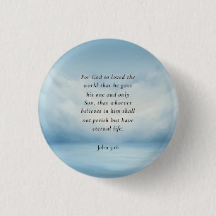 Johannes 3:16 Bibelvers Bild Button