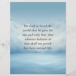 Johannes 3:16 Bibelvers Bild Flyer