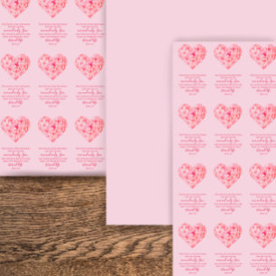 Johannes 3:16 Bibelvers Rosa Wasserfarbe Herz Geschenkpapier Set