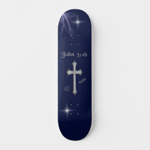 Johannes 3:16 Bibelvers Skateboard