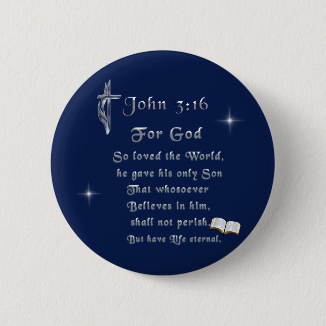 Johannes 3:16 button (Vorderseite)