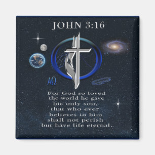 Johannes 3:16 Christlich Magnet