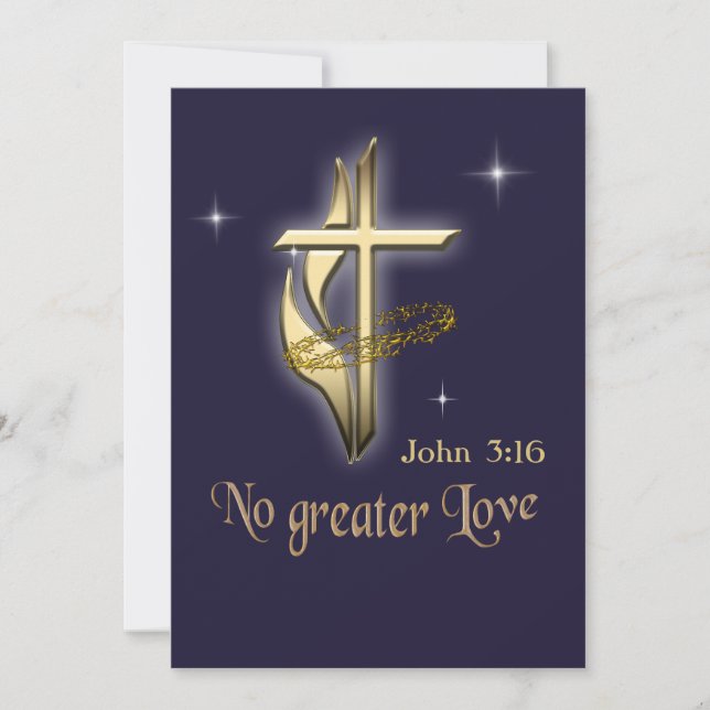 Johannes 3:16 dankeskarte (Vorderseite)