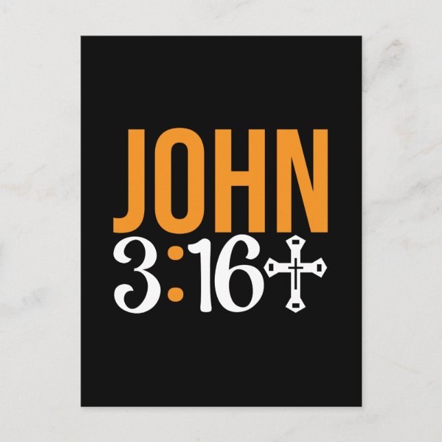Johannes 3:16 Für Gott, so Liebe, das Verse der We Postkarte (Vorderseite)