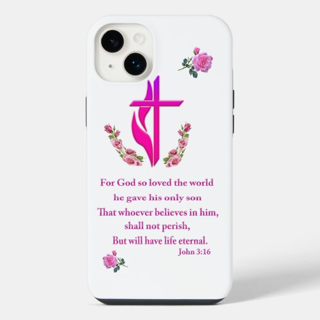 Johannes 3:16 iPhone 14 plus hülle (Rückseite)