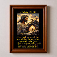Johannes 3,16 Jesus Dornenkrone Leeres Grab Kalvar