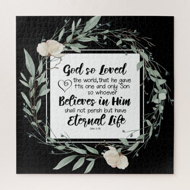 Johannes 3:16 So liebte Gott das World Bible Verse (Vertikal)